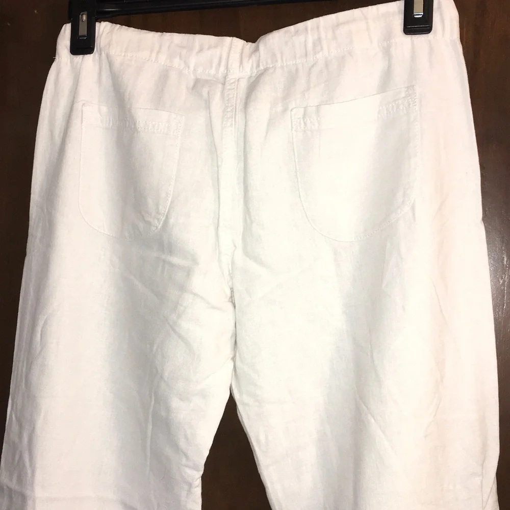 Angel Kiss White Men's Drawstring Chino Pants